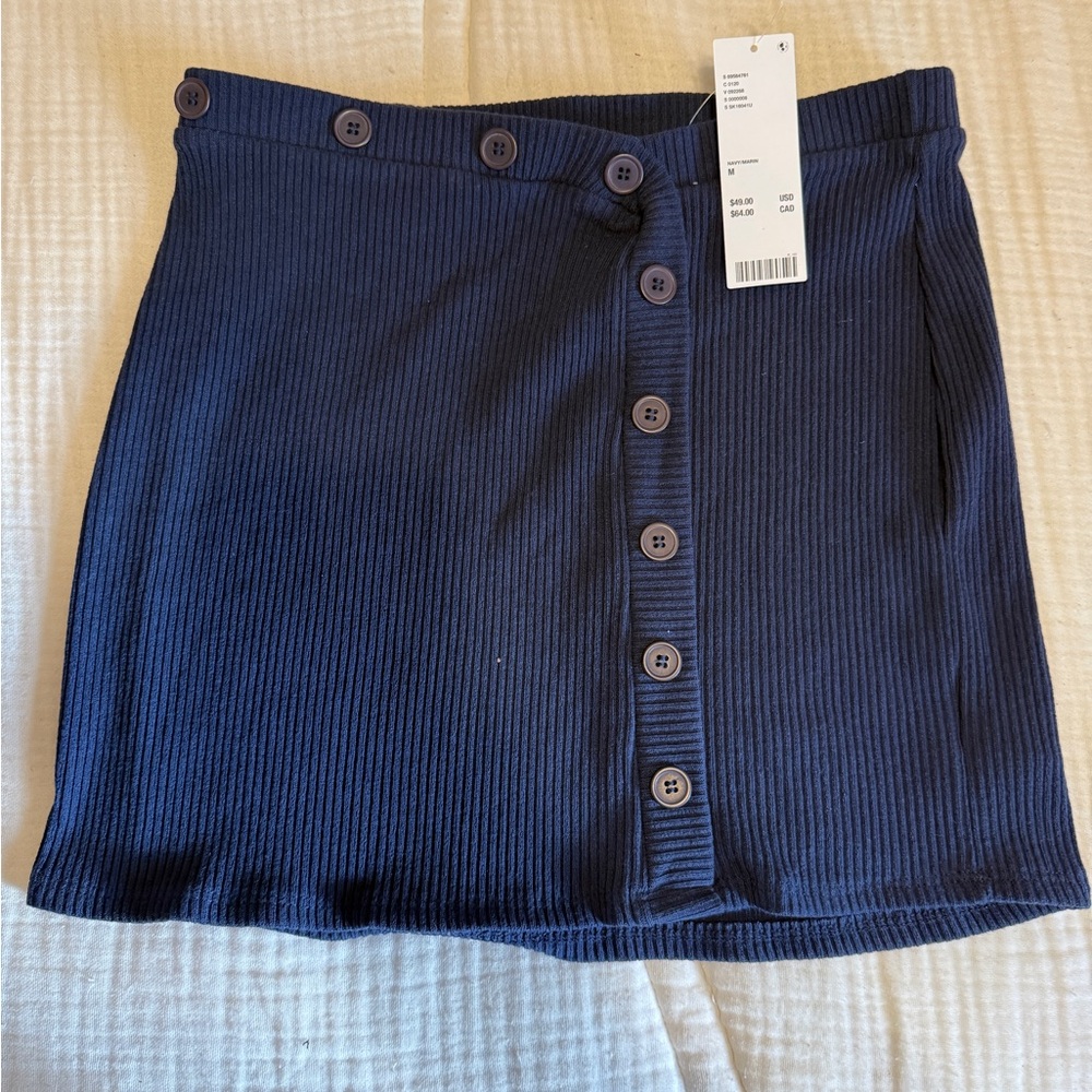 Urban Outfitters Navy Button-Up Skirt